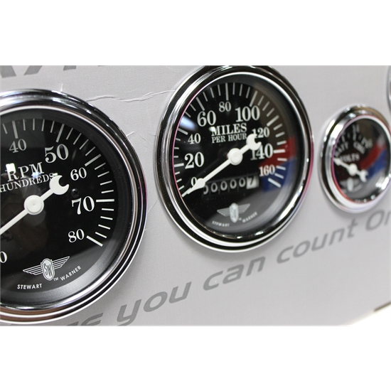 Garage Sale Stewart Warner 82225 Wings Six Black Gauge Set, Electric/Mechanical