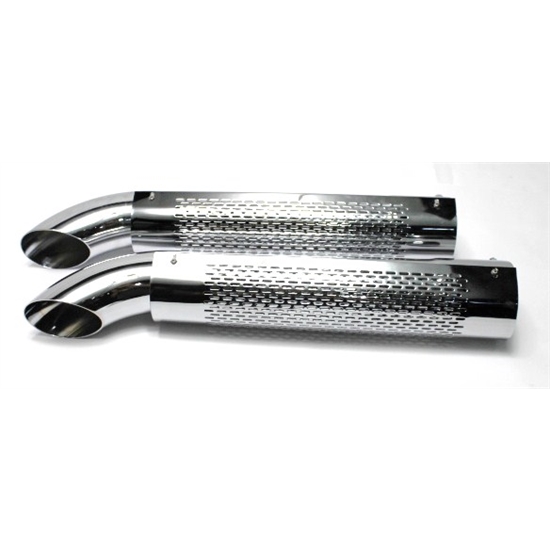 Garage Sale Shielded Side Tube Turnout Chrome Extensions w/Heat Shields