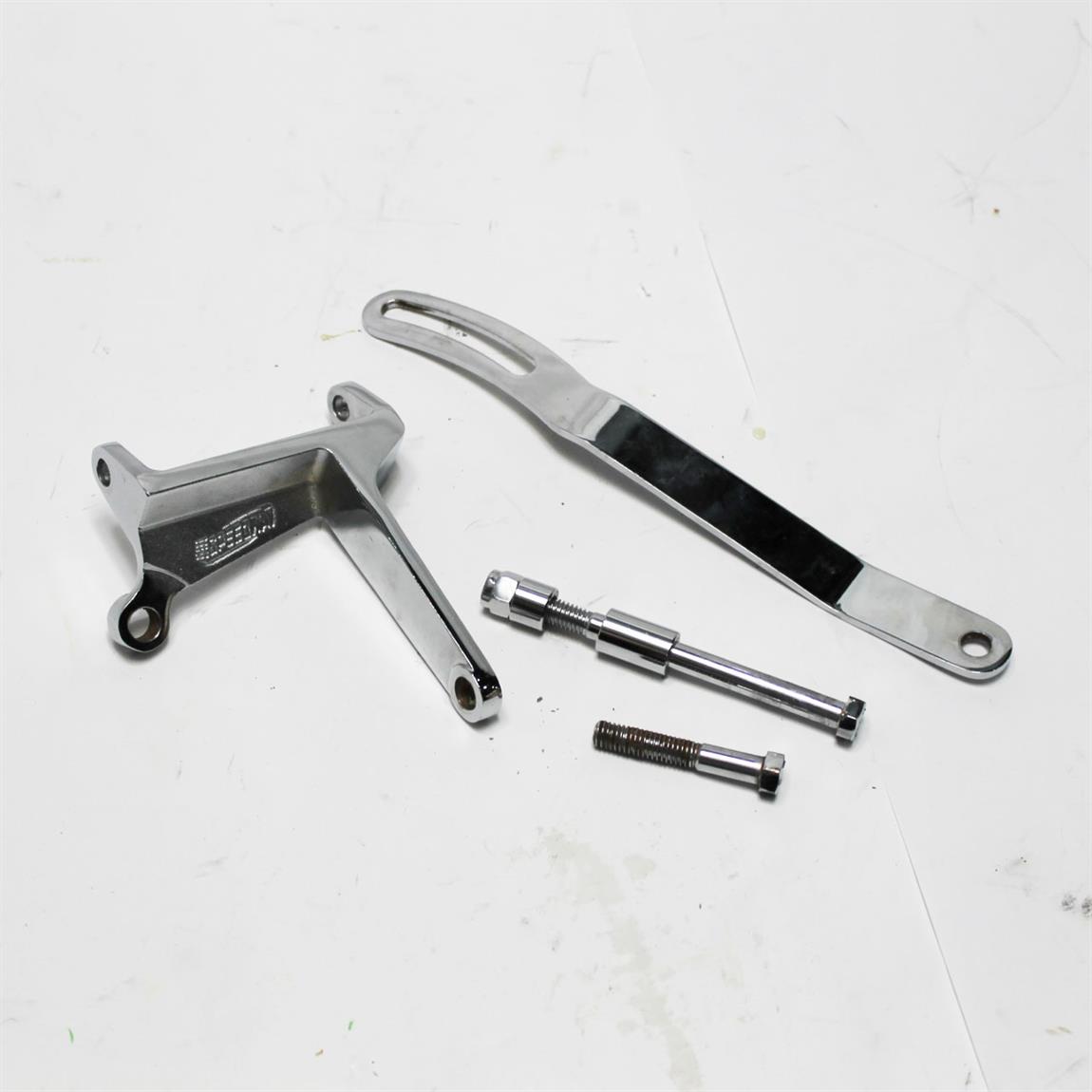 Garage Sale Small Block Chevy Upper Alternator Bracket, Chrome