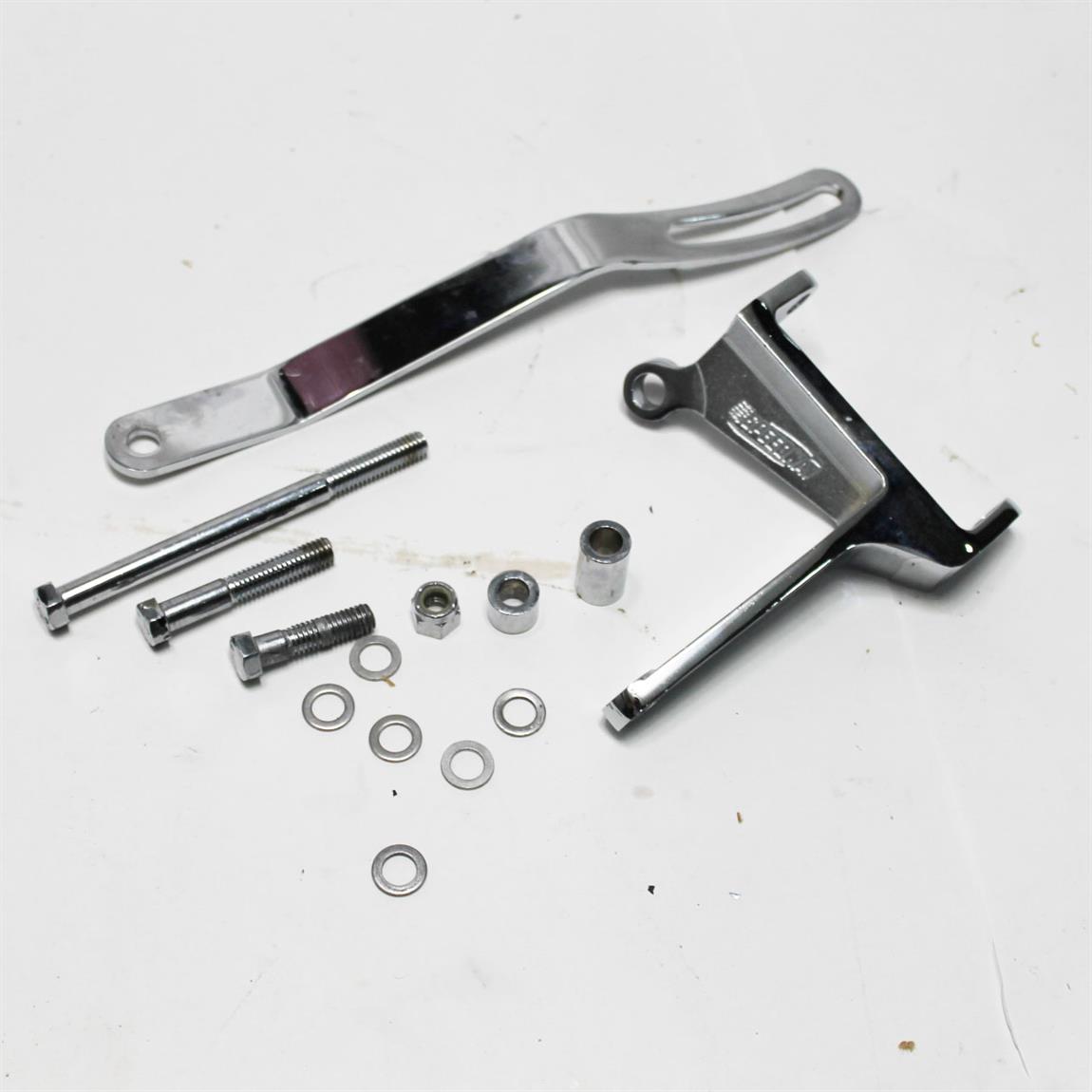 Garage Sale Small Block Chevy Upper Alternator Bracket, Chrome