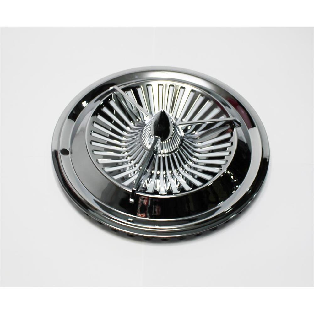 Garage Sale Polara Style TriBar Turbine Chrome Hubcap, 15 Inch, Single