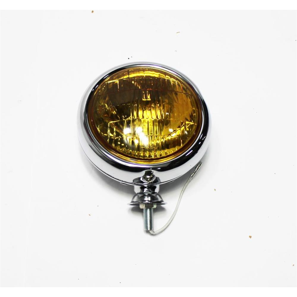 Garage Sale Chrome Vintage Style Fog Light, 12 Volt, Amber Lens