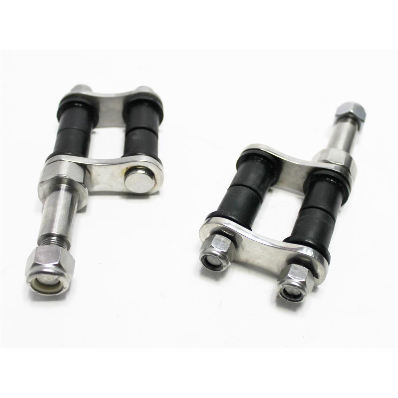 Garage Sale Shackles with Shock Stud Mounts, Stainless Steel