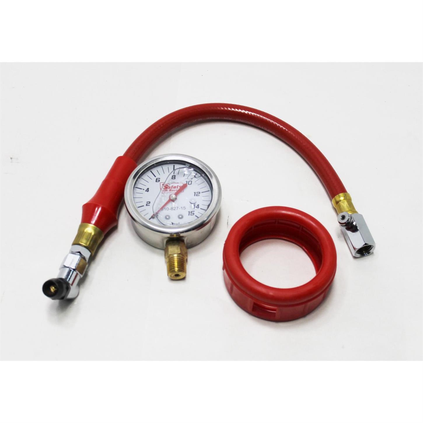 Speedway LiquidFilled Tire Pressure Gauge, 15 psi