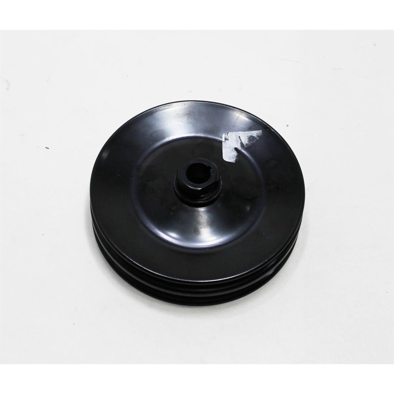 Black Double Groove Power Steering Pulley, Chevy