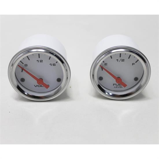 Speedway Gauge Set, White Face, 33/8 Speedometer