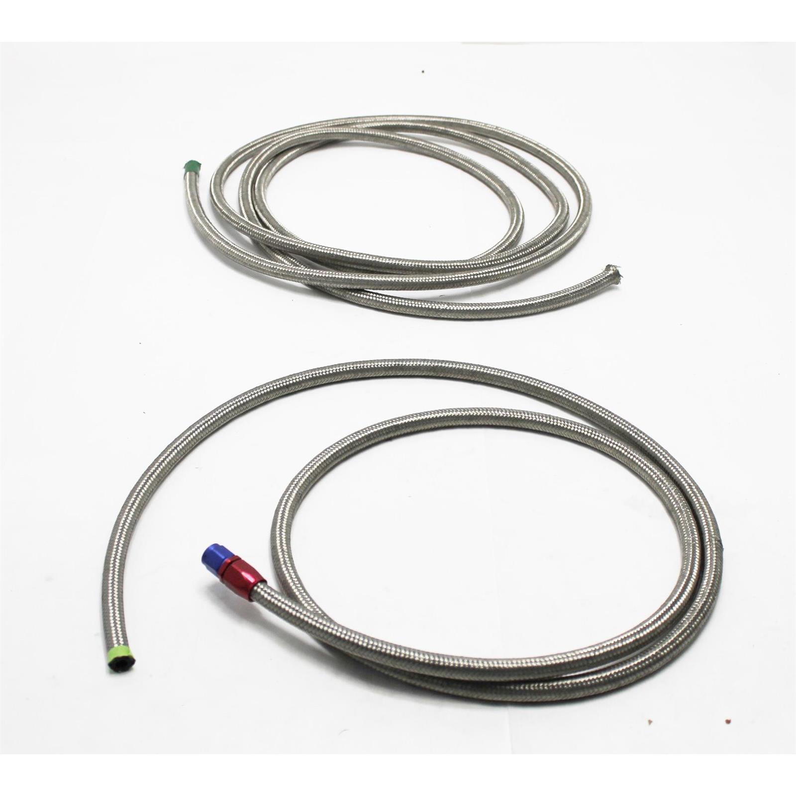 Speedway Stainless Steel Braided Hose Line, 6 AN, 20 Ft.