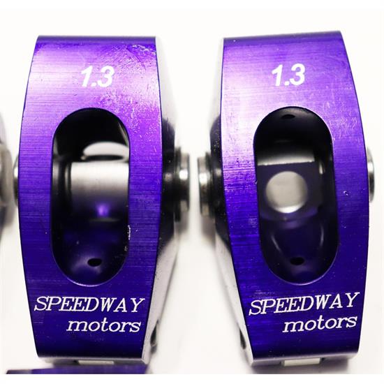Speedway SBC Camshaft BreakIn Roller Rocker Arms, 1.31, 3/8 Stu