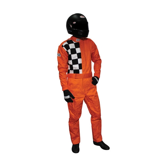 Finishline 2Layer SFI5 Fire Retardant Racing Suit, Orange Large
