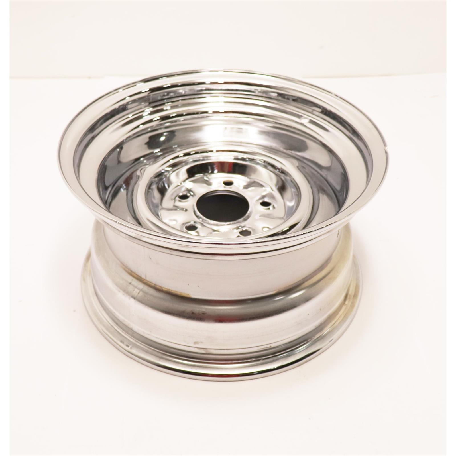Speedway O/E Hot Rod Chrome Steel Wheel 15x8, 5 on 4.75, 4.25 BS