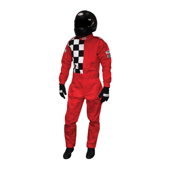 Finishline 2Layer SFI5 Fire Retardant Racing Suit, Red XL