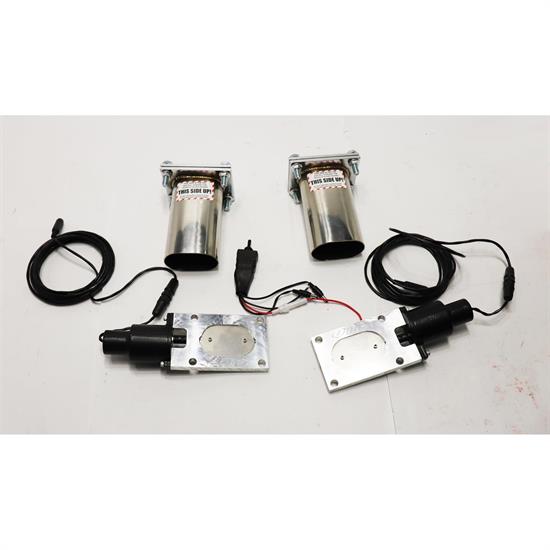 Quick Time Performance QTEC66 QTP Exhaust Cutout, Dual Oval Valve