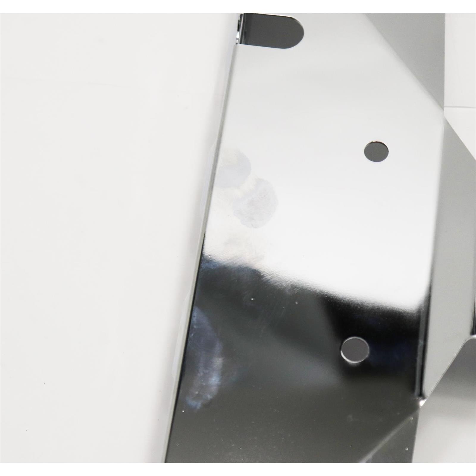 Small Block Chevy Louvered Exhaust Manifold Covers, Chrome, Pair