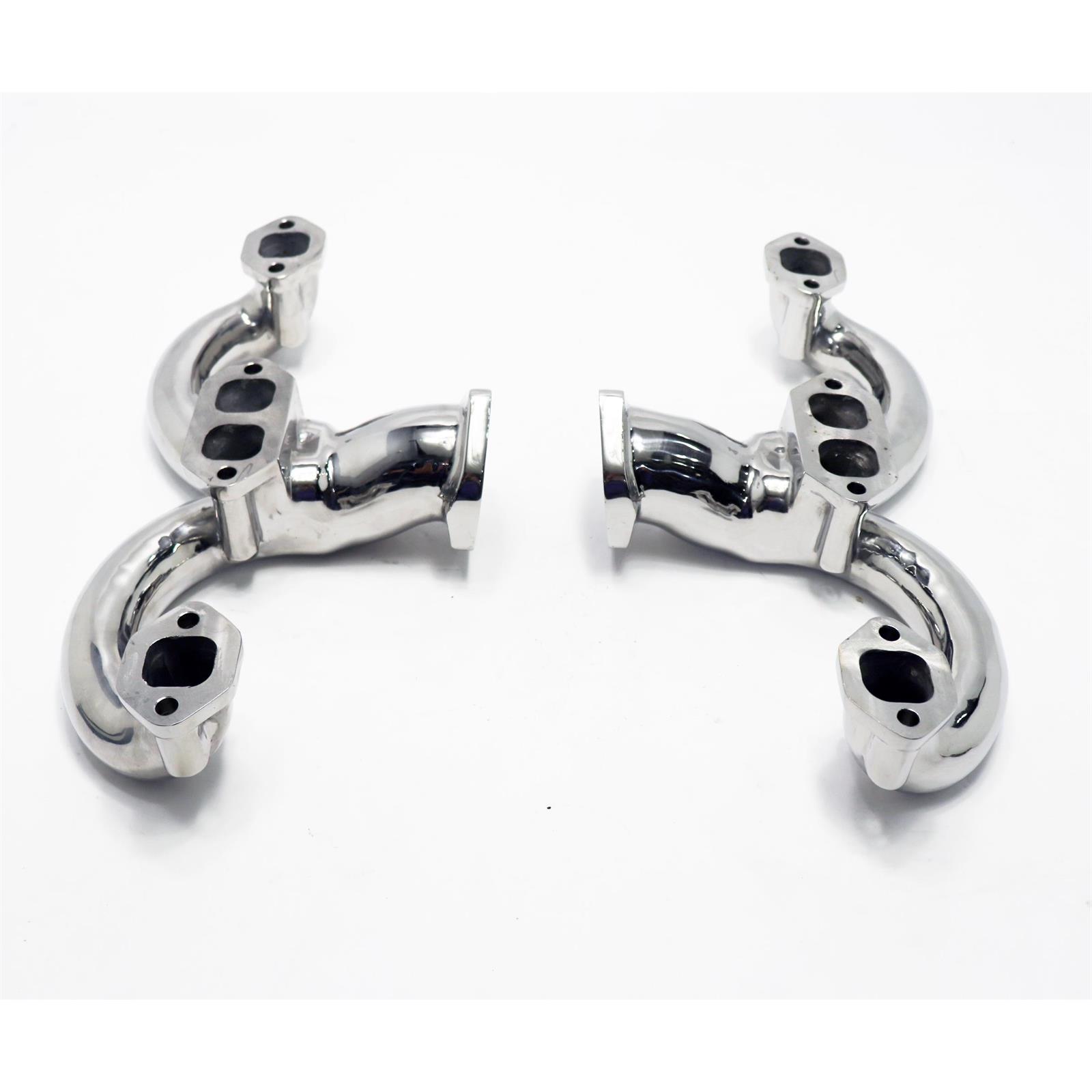 TruRam Small Block Chevy Exhaust Manifolds, Polished Stainless