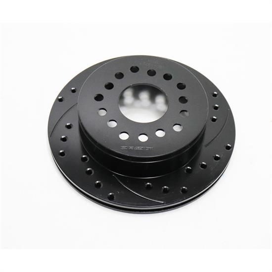 Wilwood 16010328BK SRP Drilled LH Rotor/Hat, 1.75 In Offset BLK