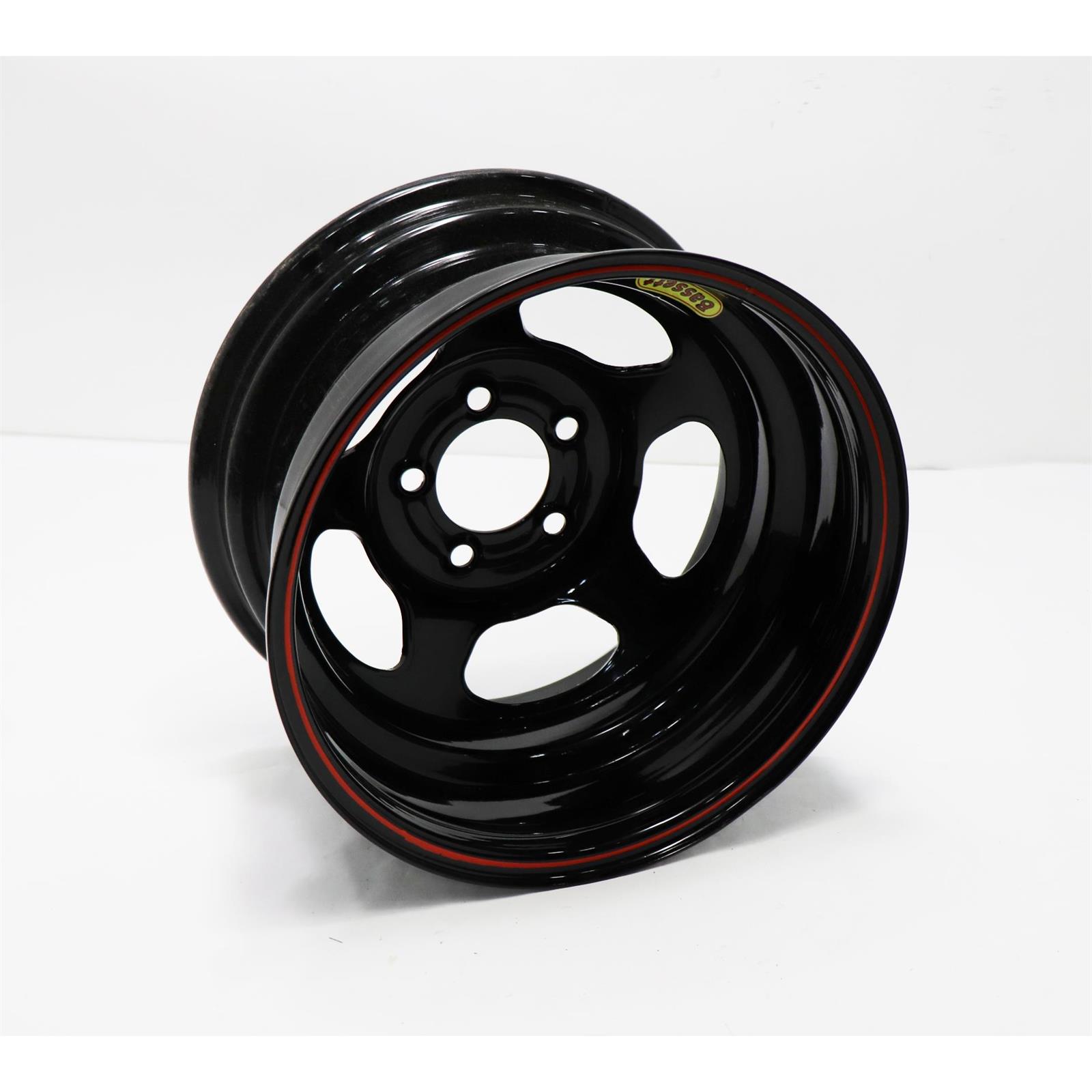 Bassett 58AC1 15X8 Inertia 5 on 4.75 1 Inch Backspace Black Wheel