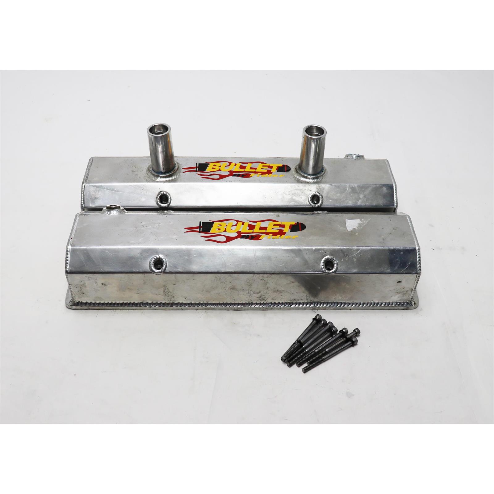 Small Block Chevy Fabricated Valve Covers w/ Breather Tubes