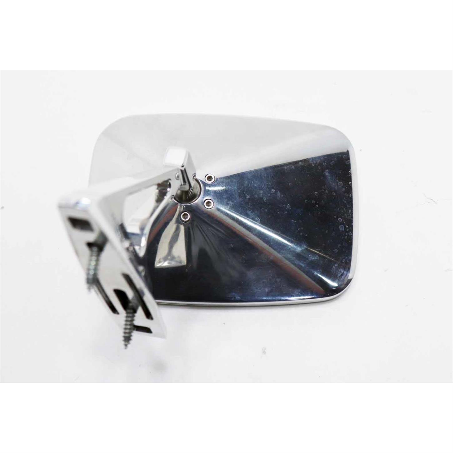 Rectangular Billet Exterior Rear View Mirror, Convex Glass