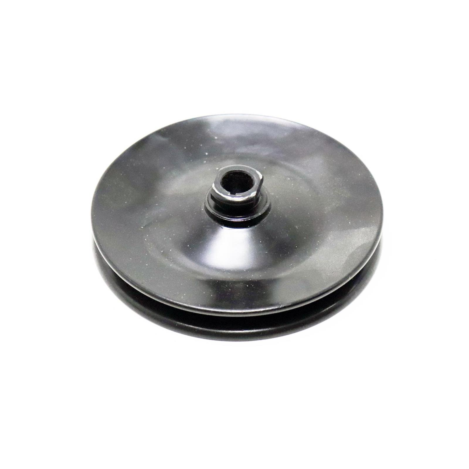 Black Single Groove Power Steering Pulley, Chevy
