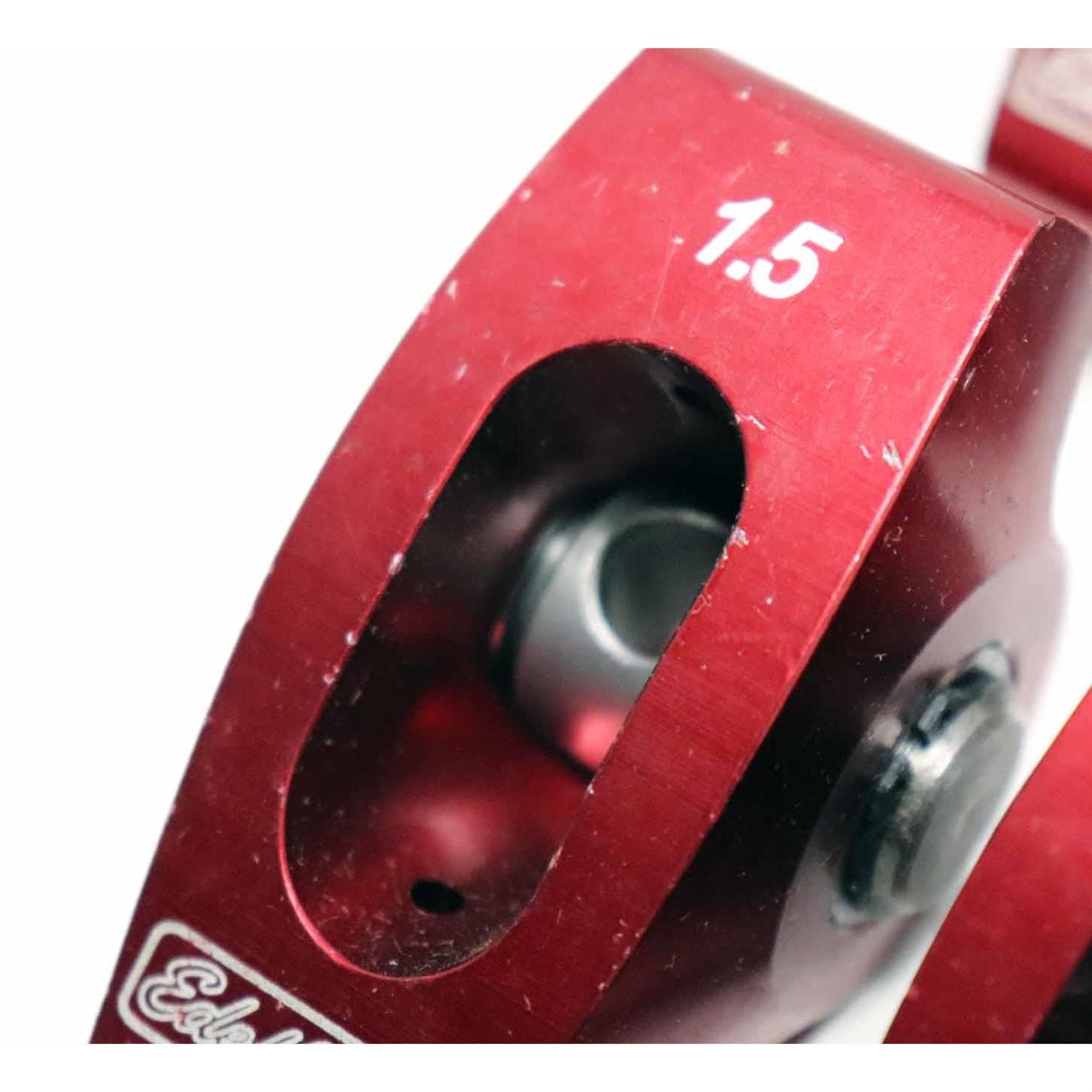 Edelbrock 77760 Roller Rocker Arm, Small Block Chevy, Red Anodize