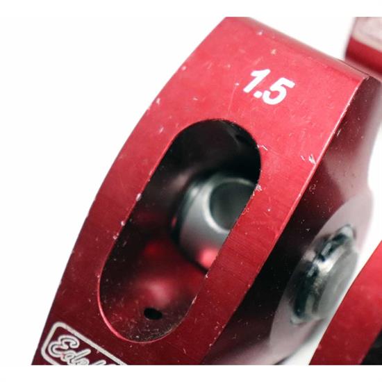 Edelbrock 77760 Roller Rocker Arm, Small Block Chevy, Red Anodize