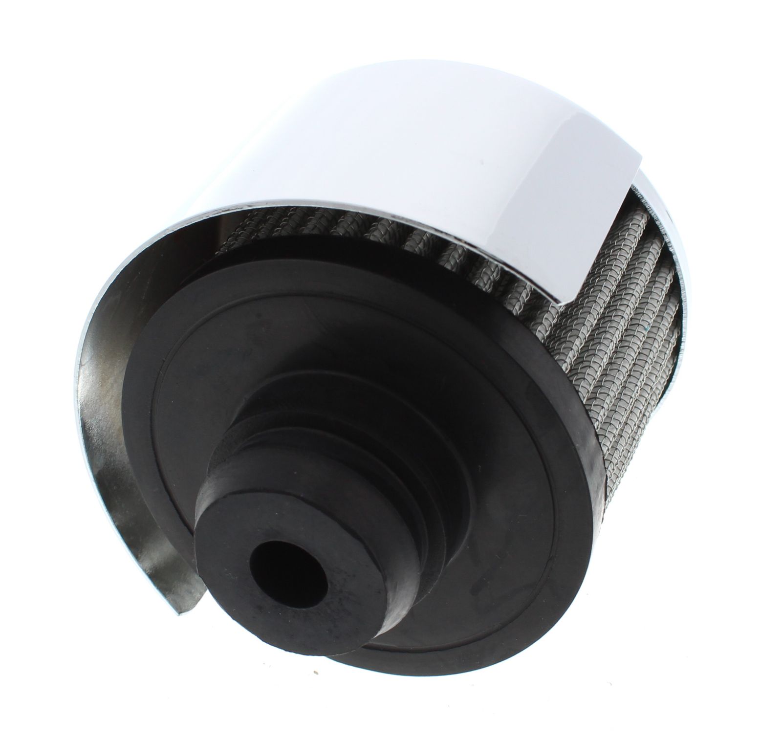 12 Oval Super Flow Thru Air Cleaner | SBC Chevy Ford | 5-1/8 Carb Neck | Washable | Red | 1